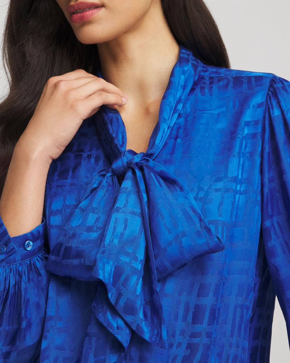 Jacquard Tie-Front Blouse | Chico's